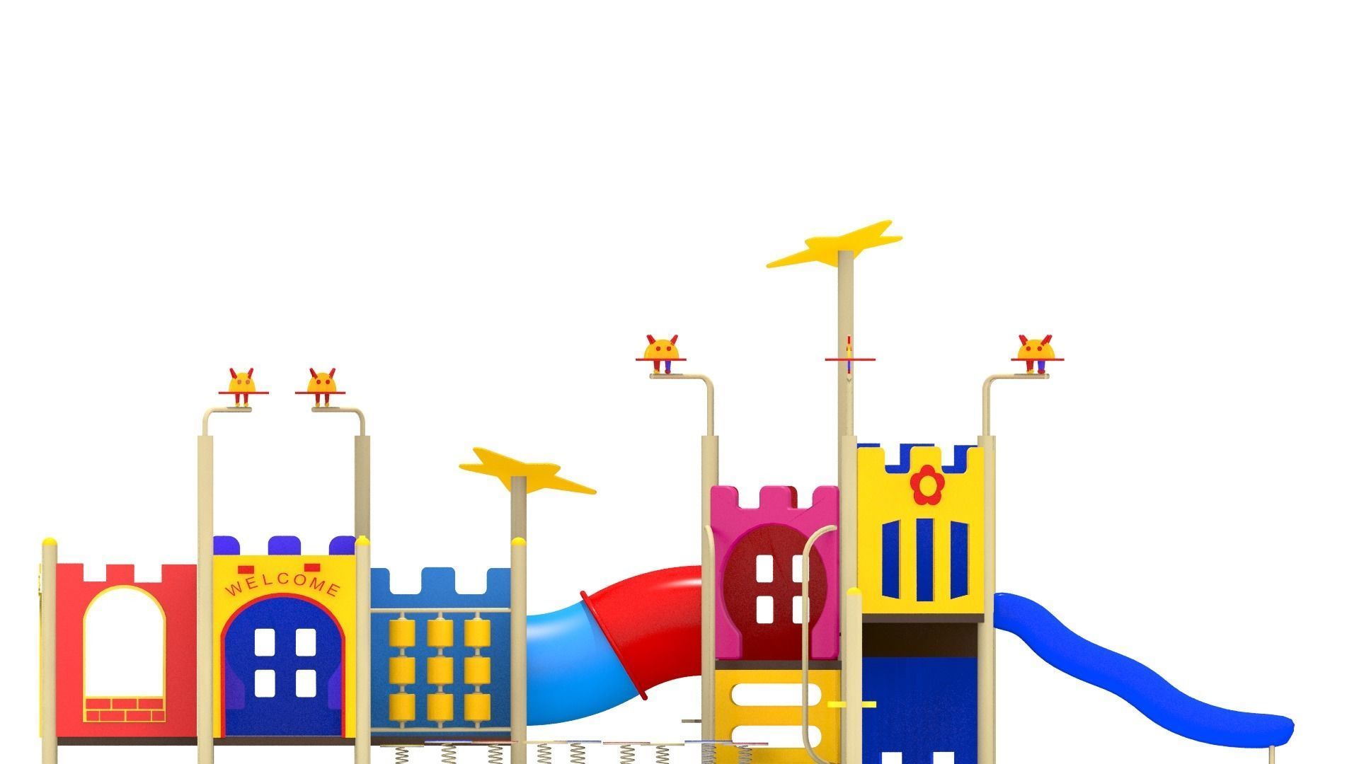 Kids Playground Low-poly 3D model_1