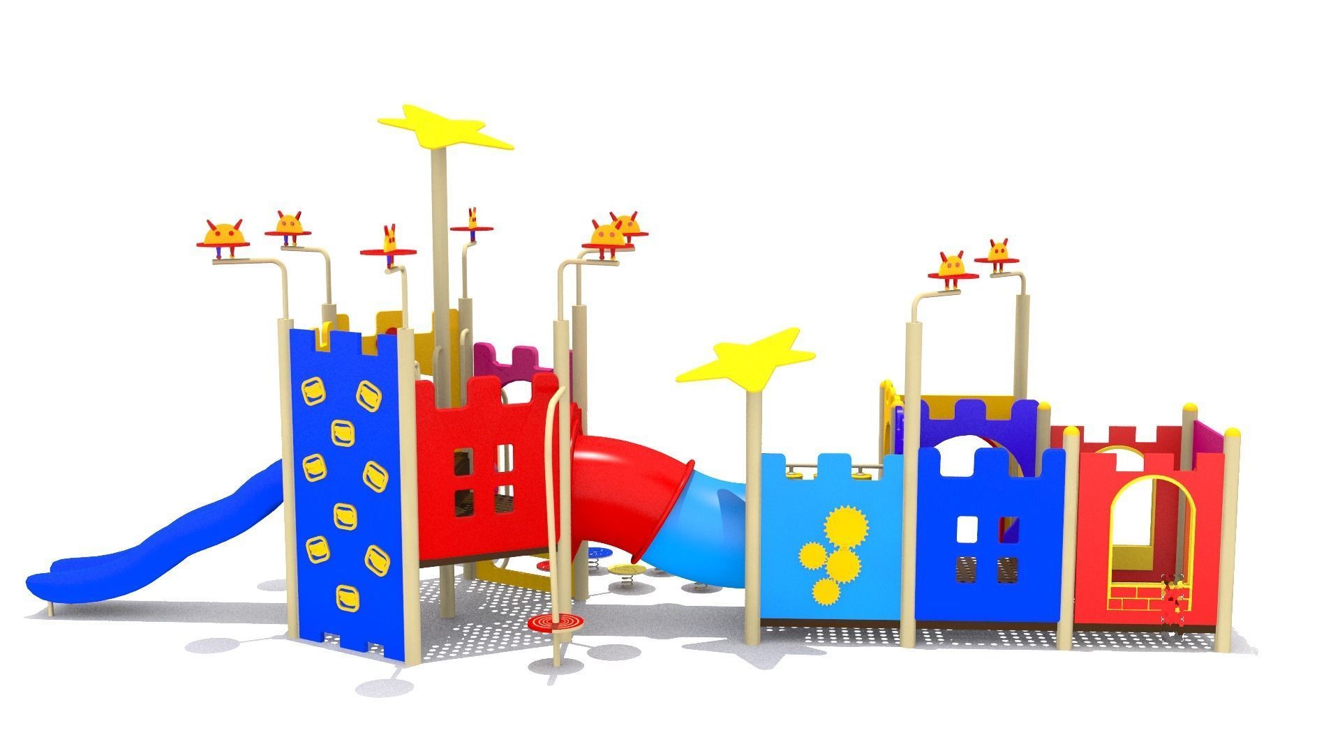 Kids Playground Low-poly 3D model_7