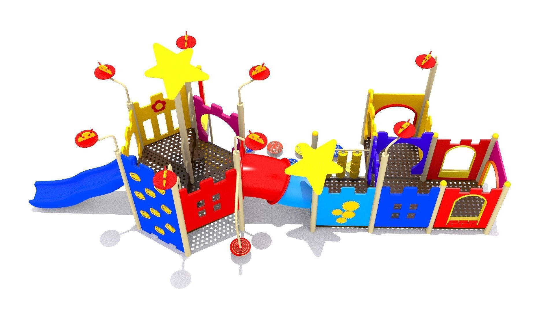 Kids Playground Low-poly 3D model_8