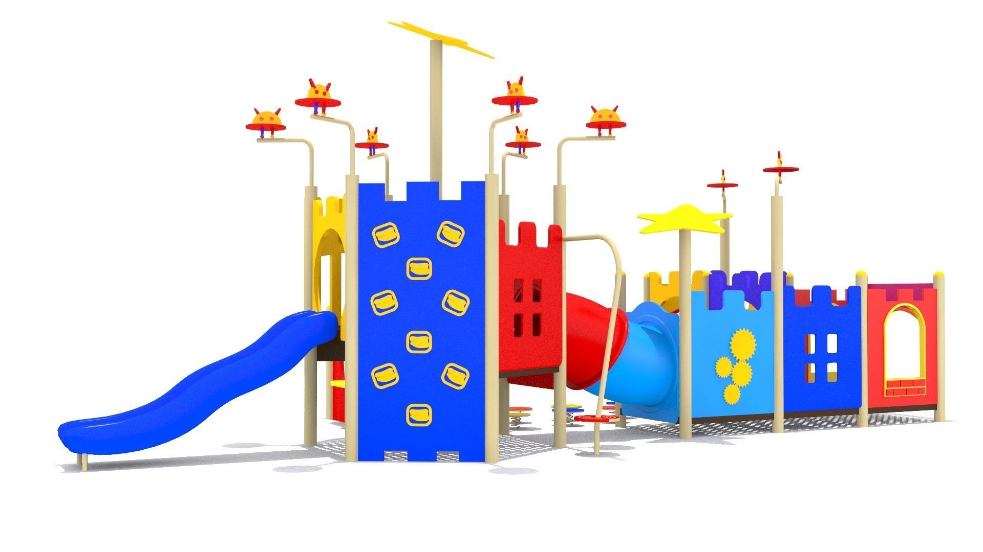 Kids Playground Low-poly 3D model_6