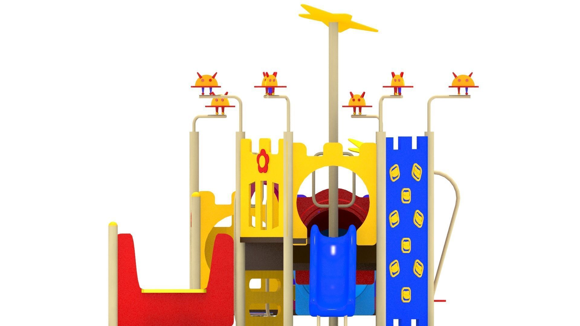 Kids Playground Low-poly 3D model_10