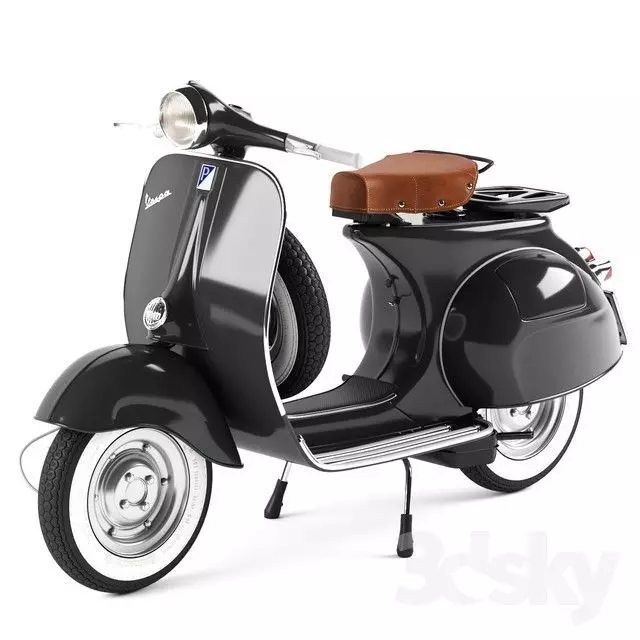 Vespa motorbike 3D print model_0