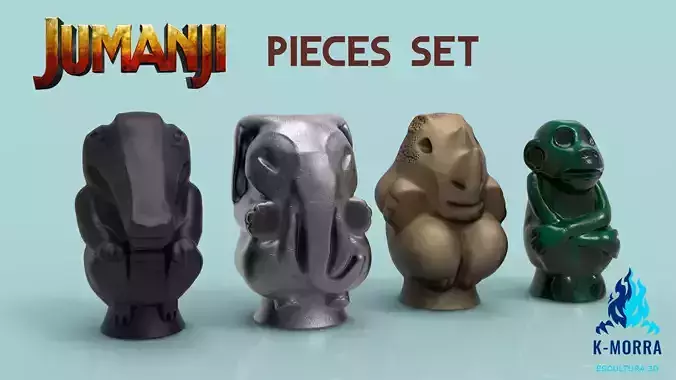 Jumanji Pieces Set 3D print model
