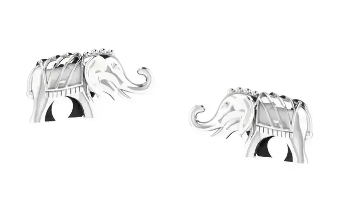 Women Elephant Earrings 3dm render detail 3D print model