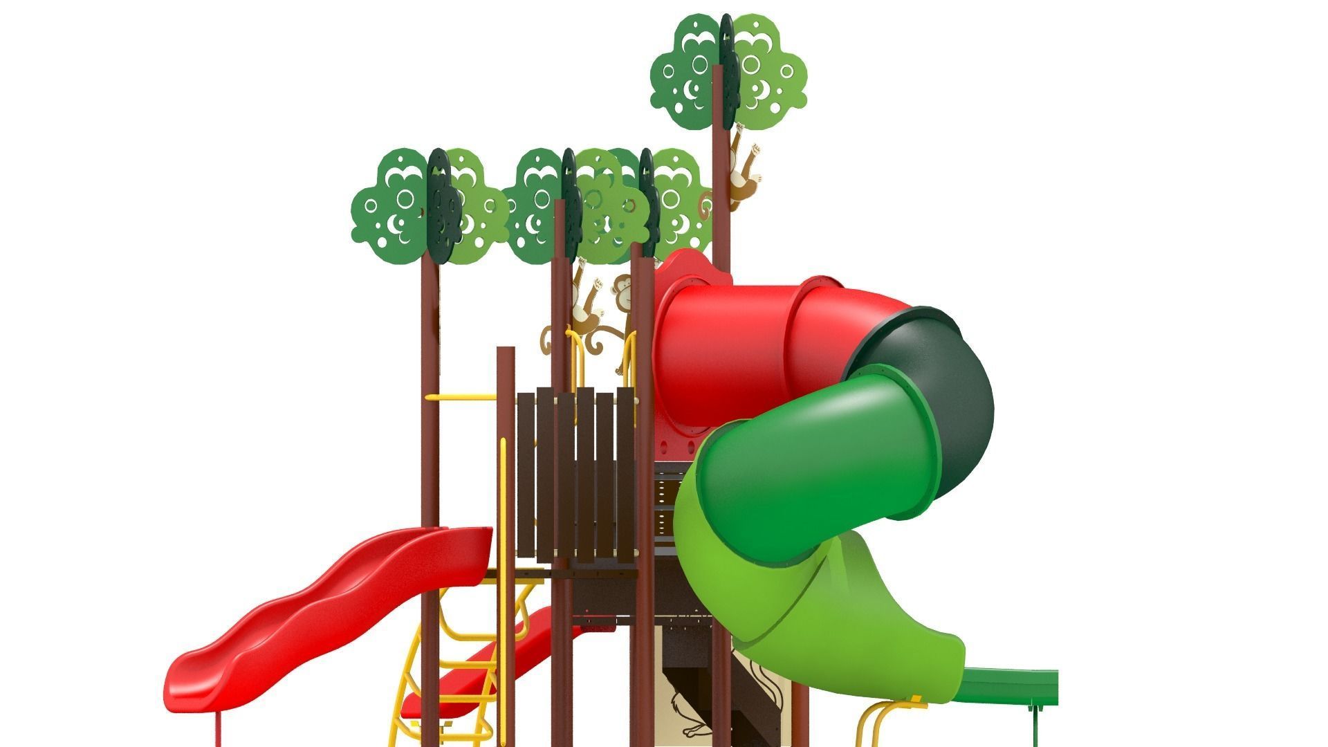 Jungle Playground Low-poly 3D model_7