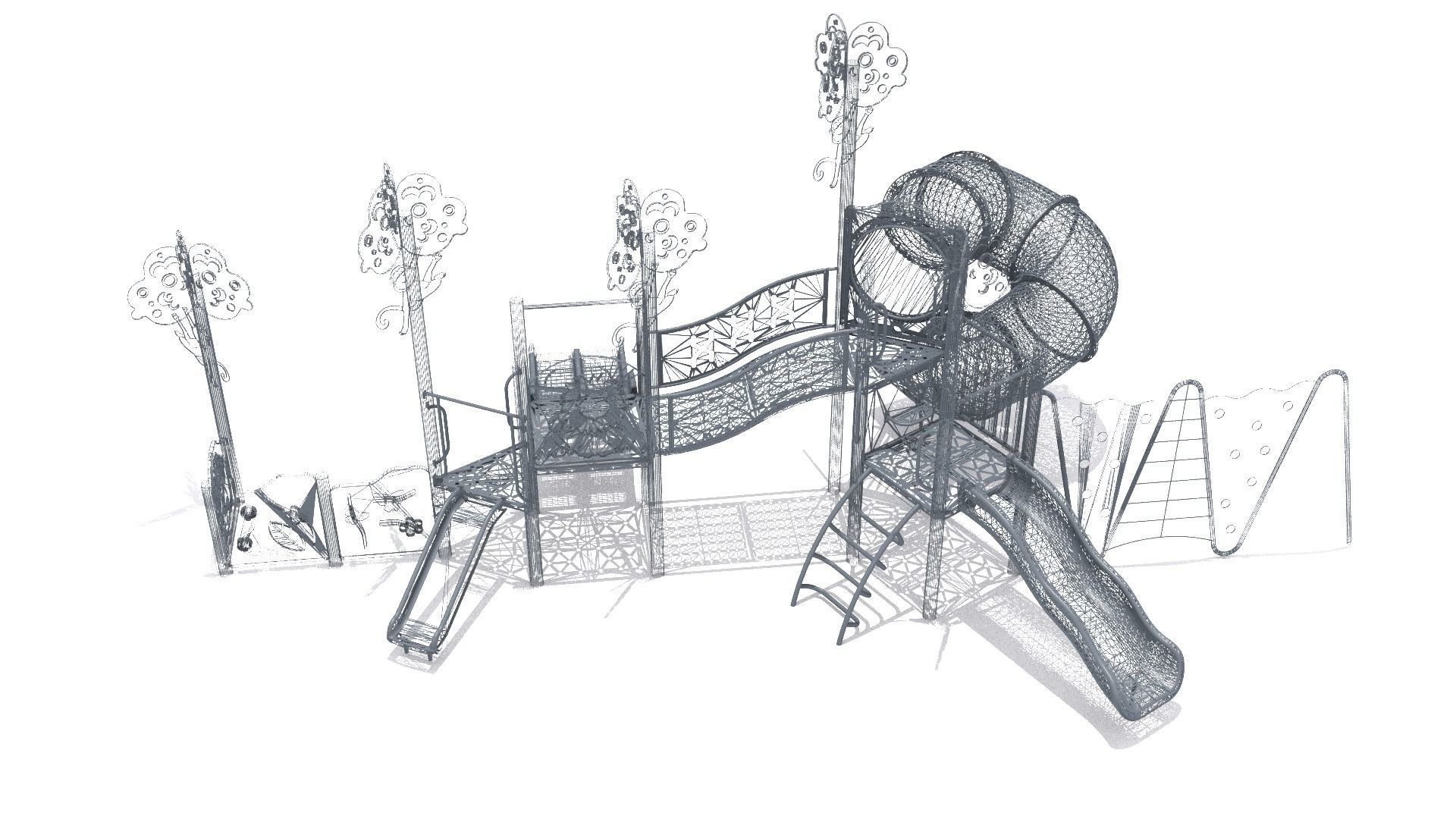 Jungle Playground Low-poly 3D model_9