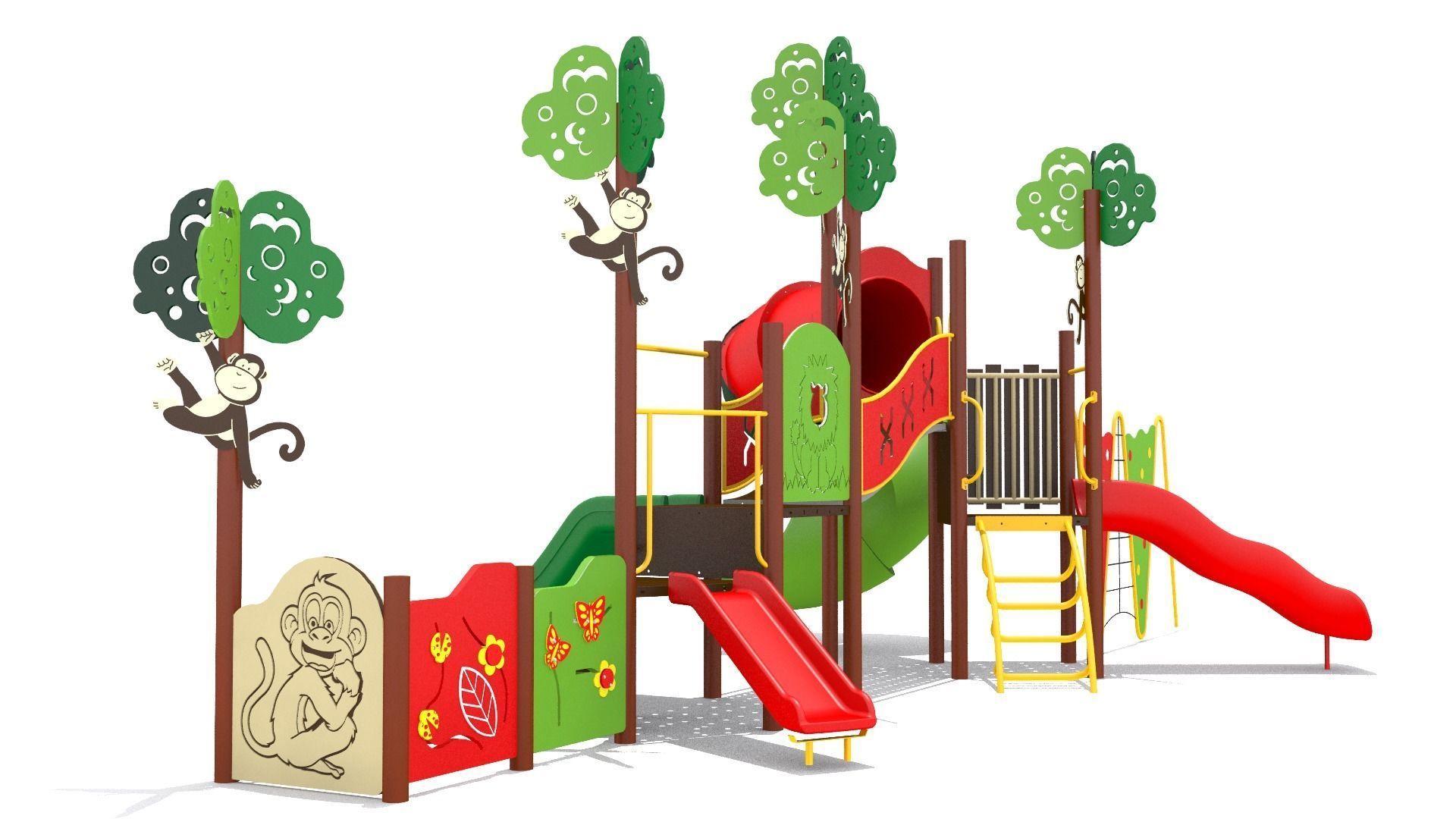 Jungle Playground Low-poly 3D model_6