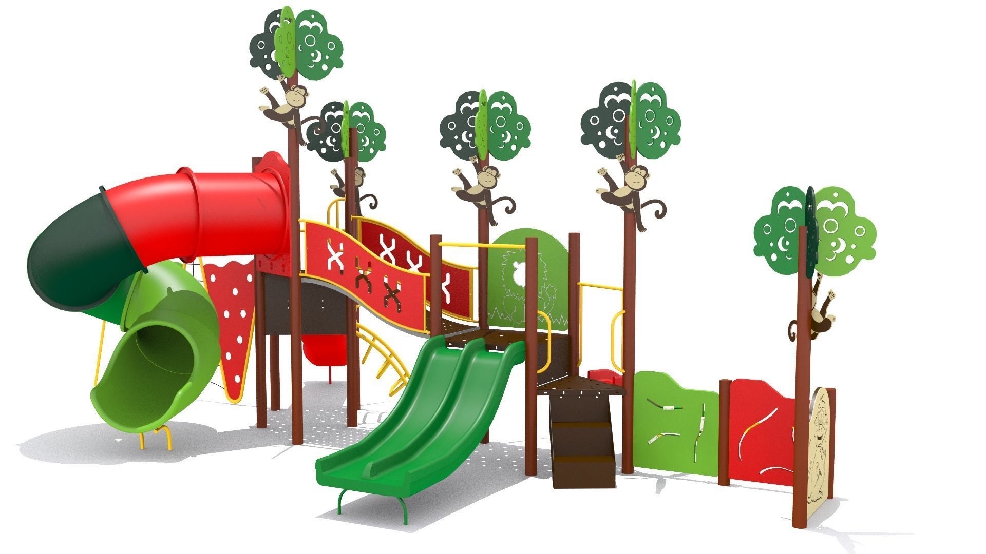 Jungle Playground Low-poly 3D model_2