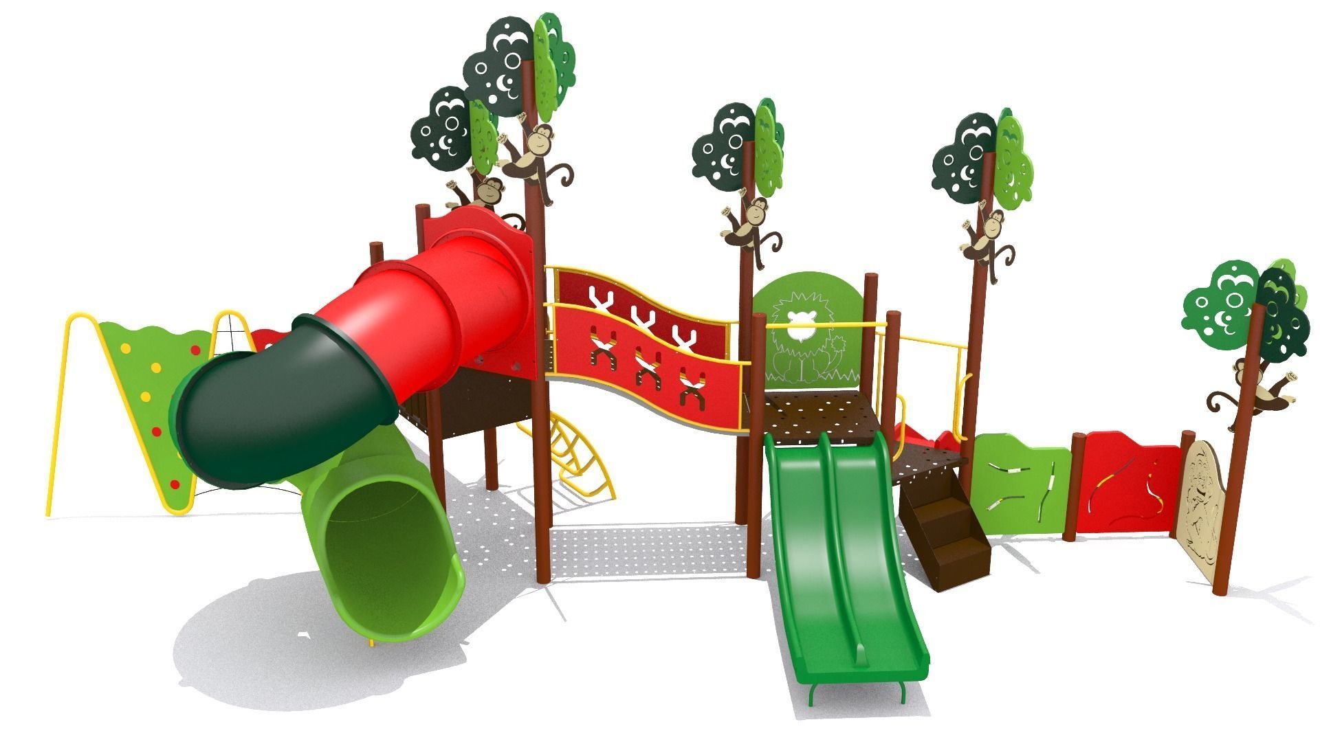 Jungle Playground Low-poly 3D model_5