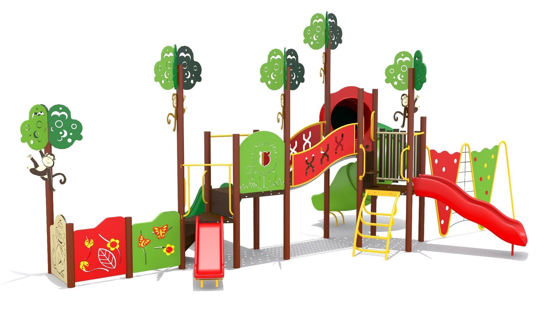 Jungle Playground Low-poly 3D model_1