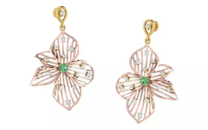Women Earrings 3dm render detail 3D print model