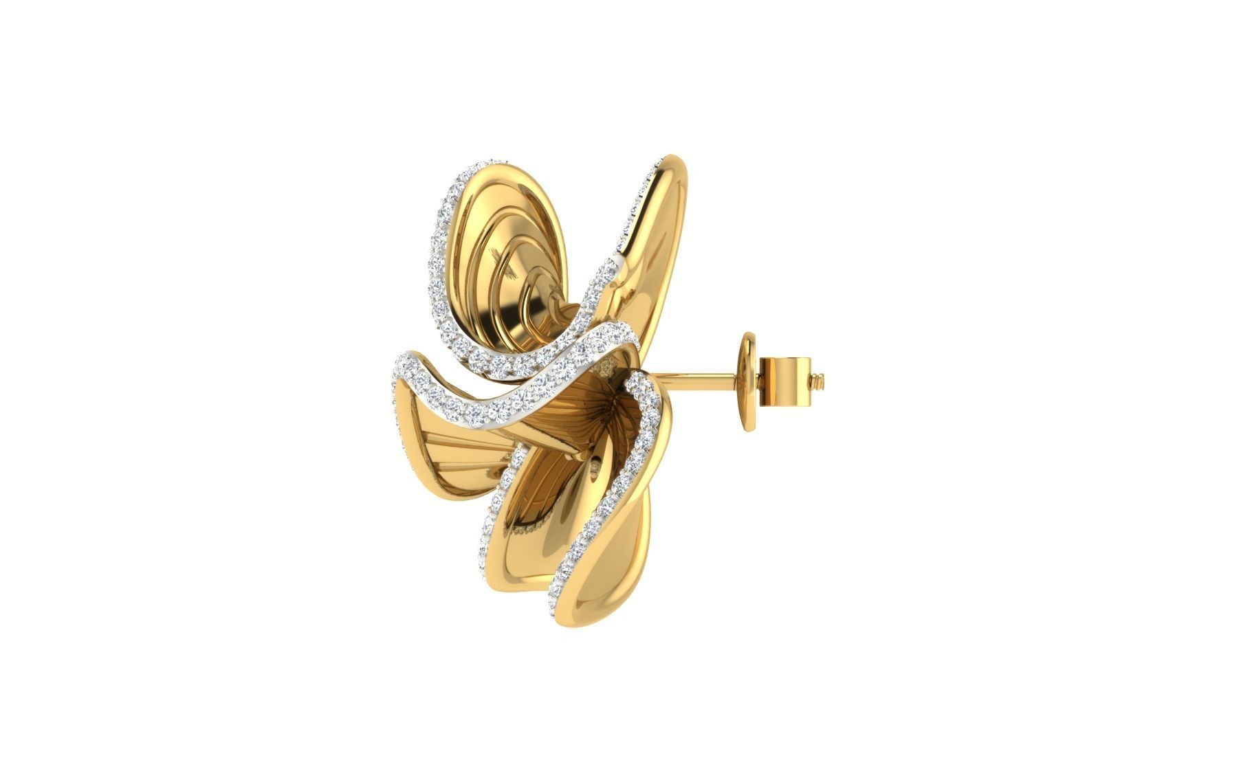 Women Earrings 3dm render detail 3D print model_5