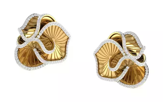 Women Earrings 3dm render detail 3D print model