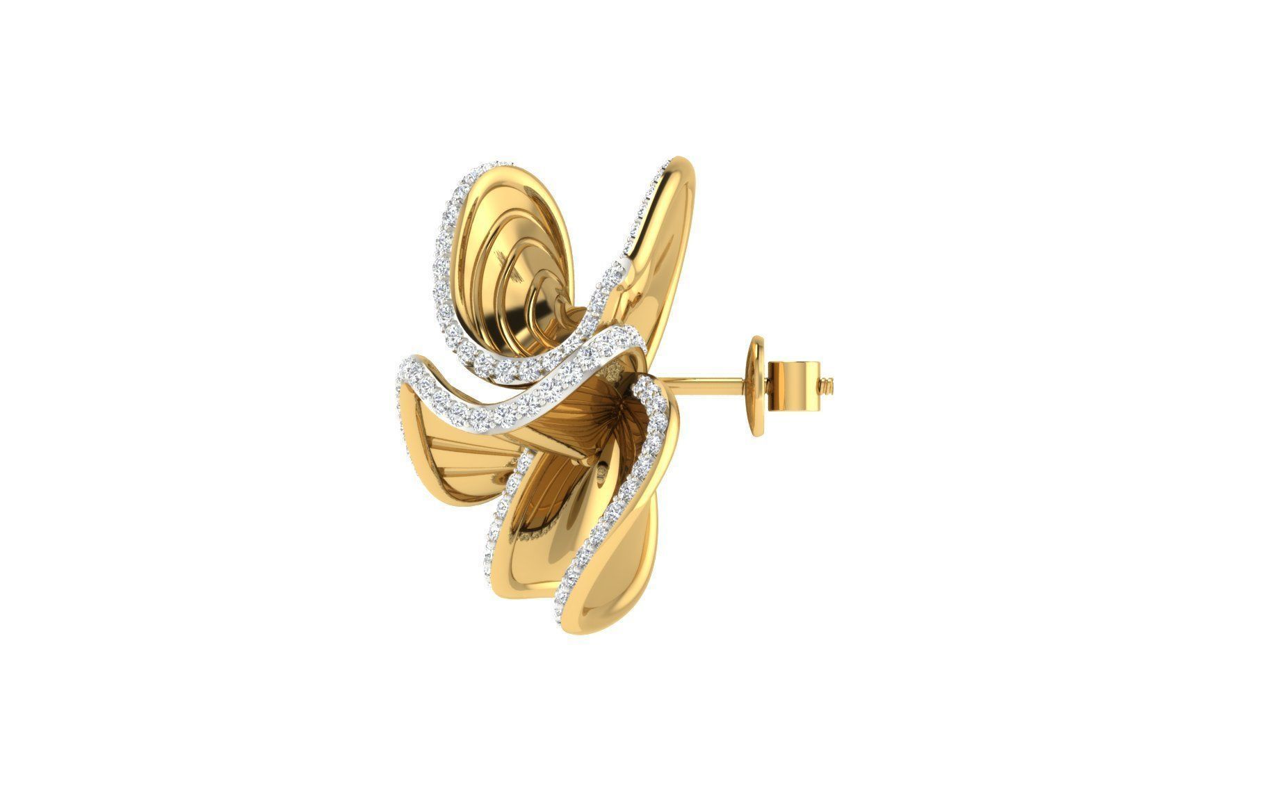 Women Earrings 3dm render detail 3D print model_4