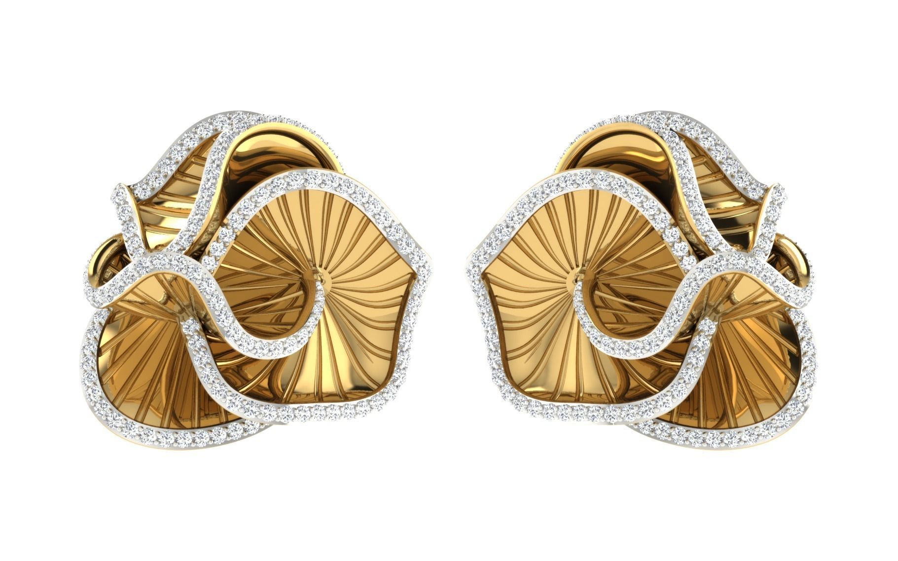 Women Earrings 3dm render detail 3D print model_3