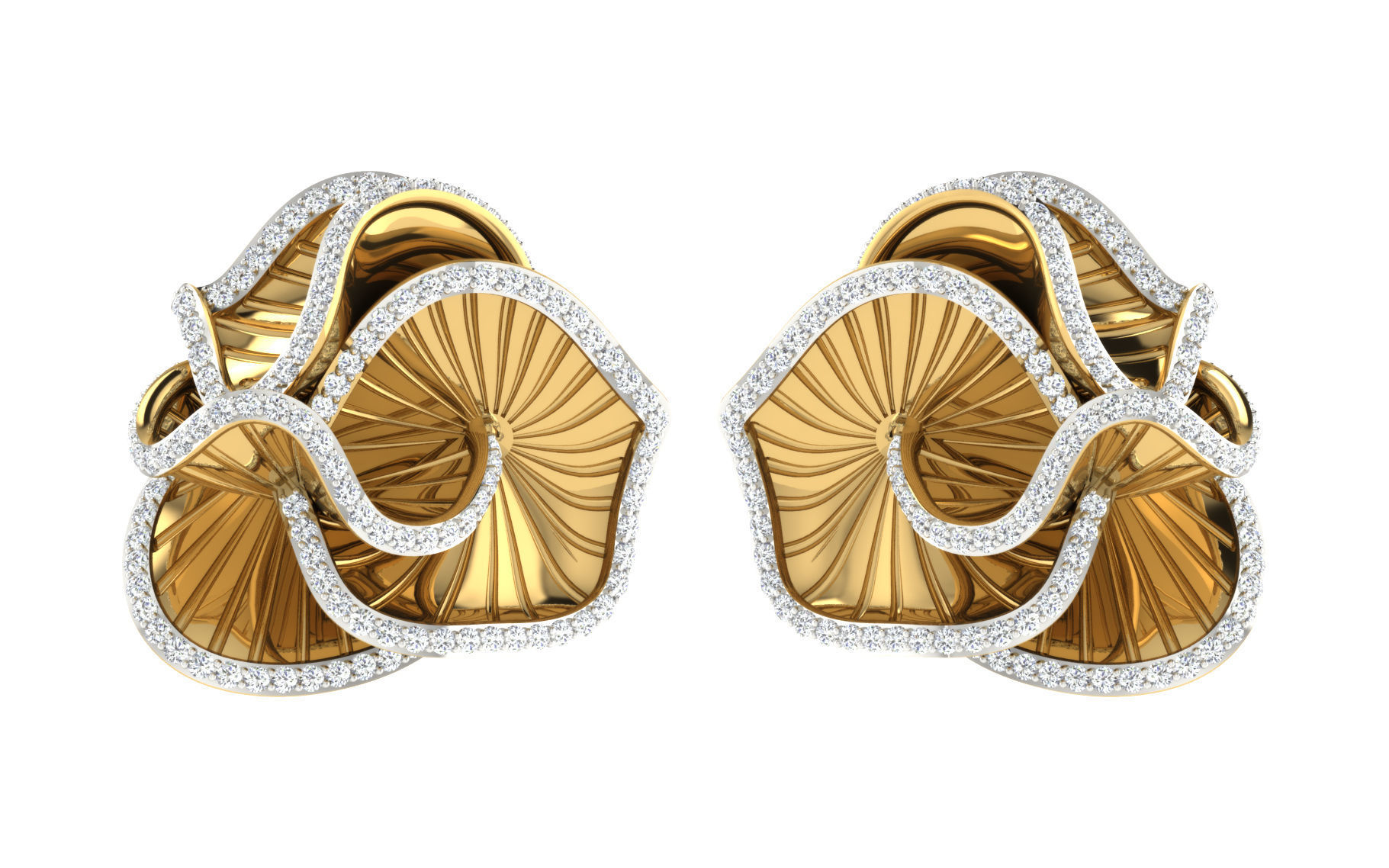 Women Earrings 3dm render detail 3D print model_2