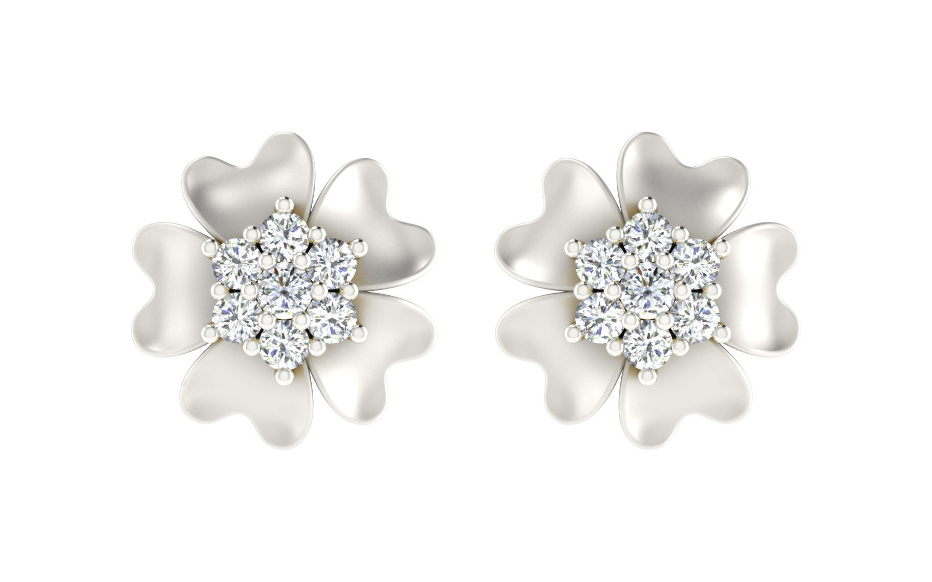 Women Earrings 3dm stl render detail 3D print model_2