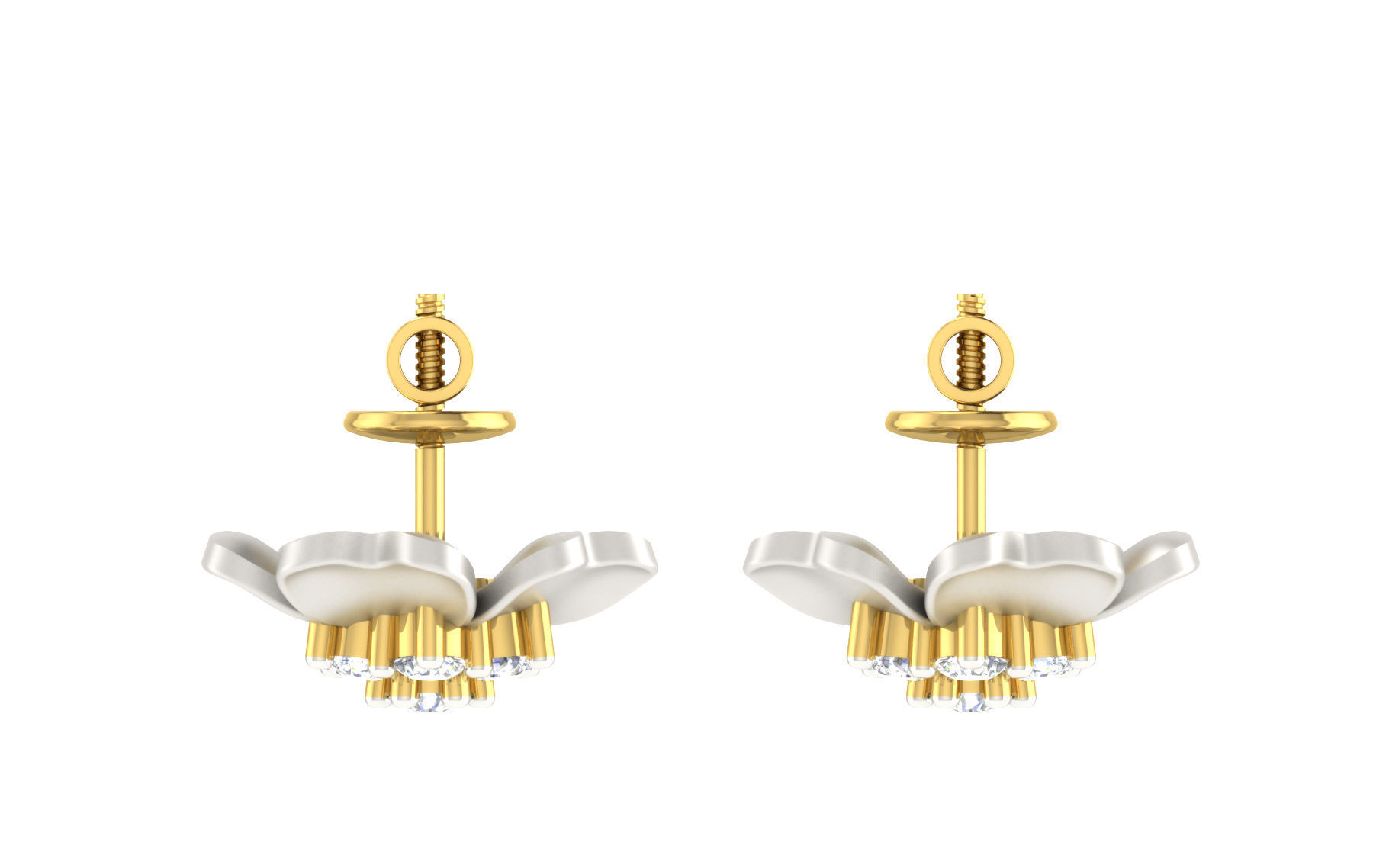 Women Earrings 3dm stl render detail 3D print model_7