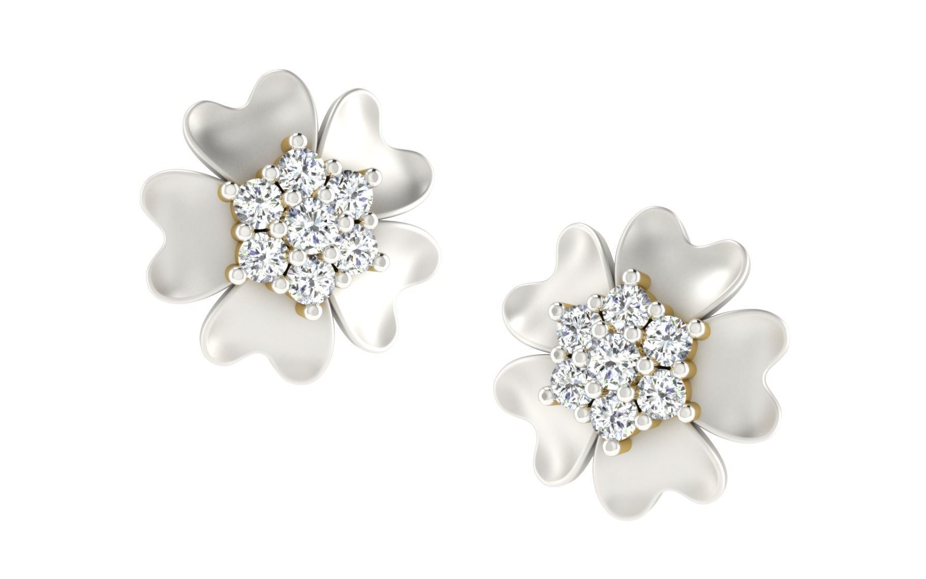 Women Earrings 3dm stl render detail 3D print model_1