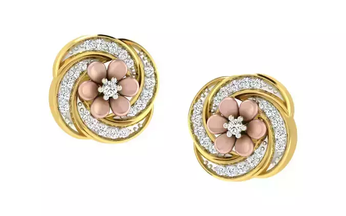 Women Earrings 3dm stl render detail 3D print model
