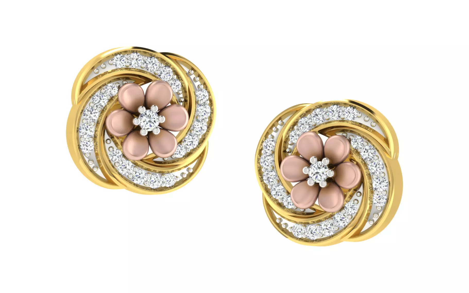 Women Earrings 3dm stl render detail 3D print model_0