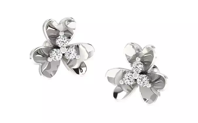Women Earrings 3dm stl render detail