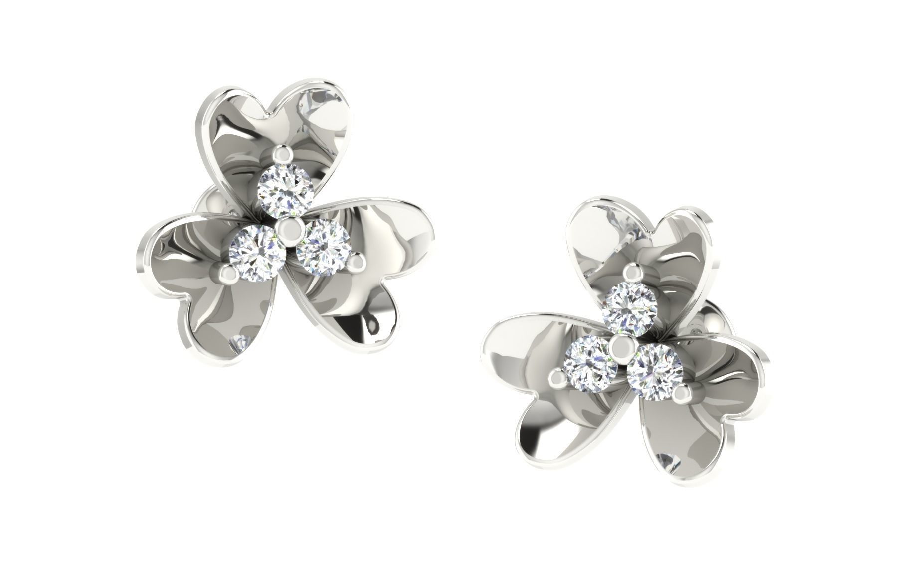 Women Earrings 3dm stl render detail 3D print model_1