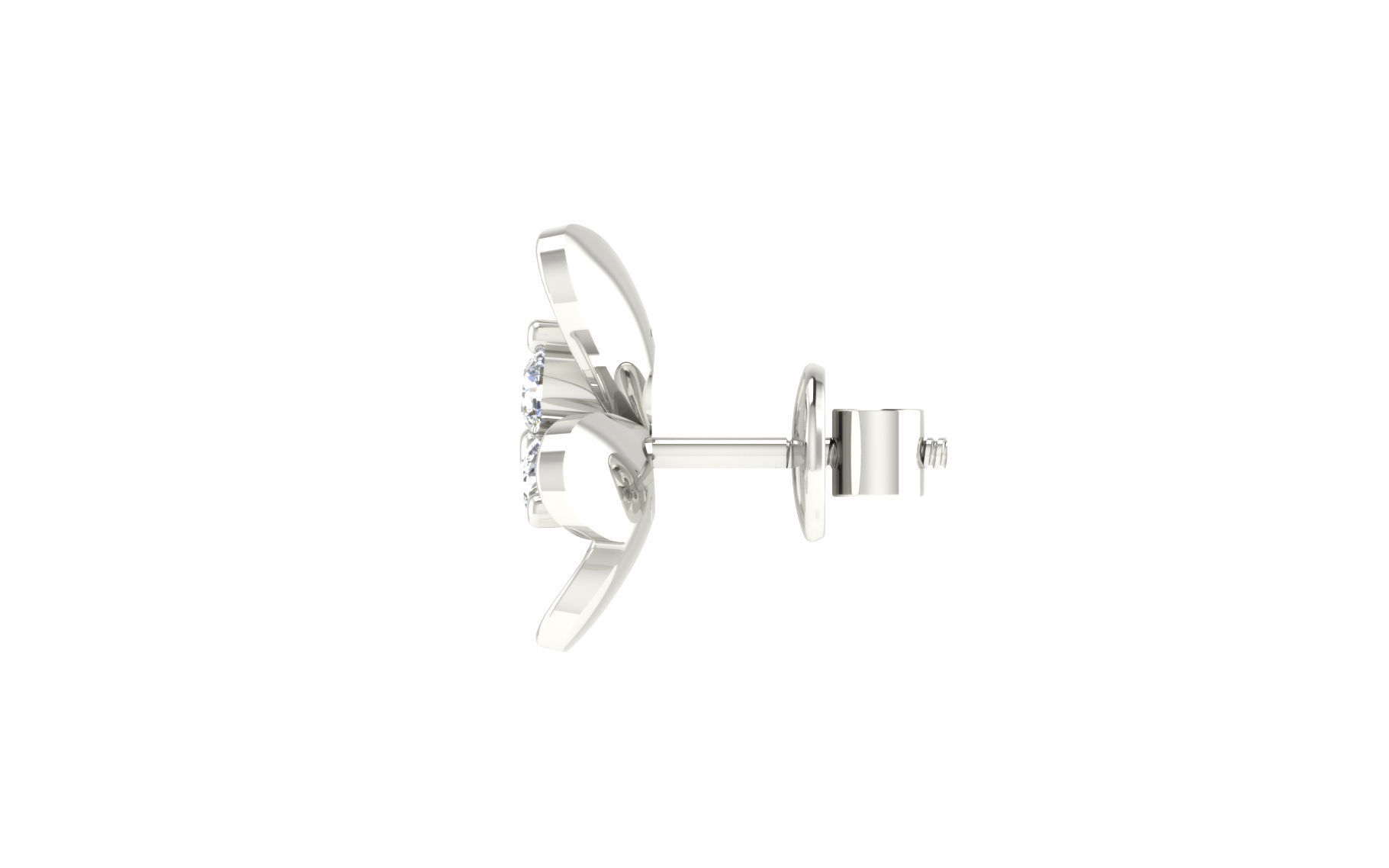 Women Earrings 3dm stl render detail 3D print model_5