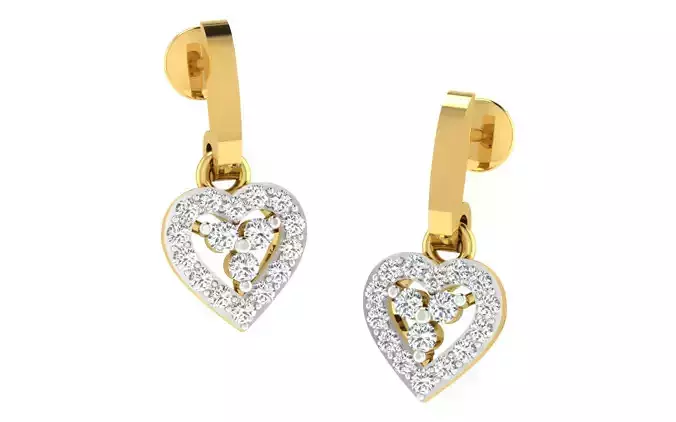 Women Earrings 3dm stl render detail