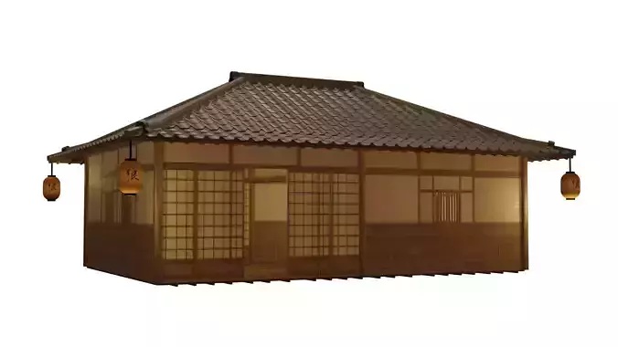 Japanese House 3d with Interior