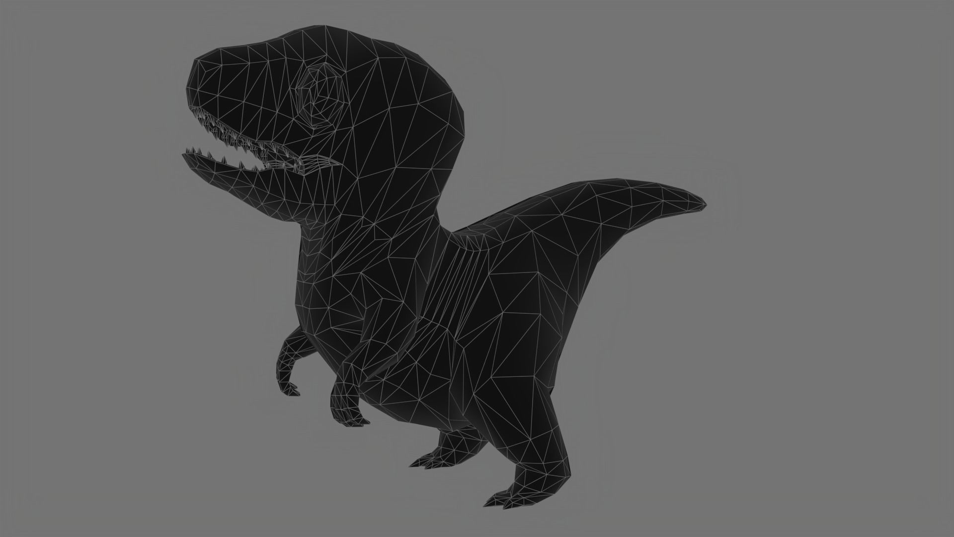 Dinosaur cute Low-poly 3D model_4