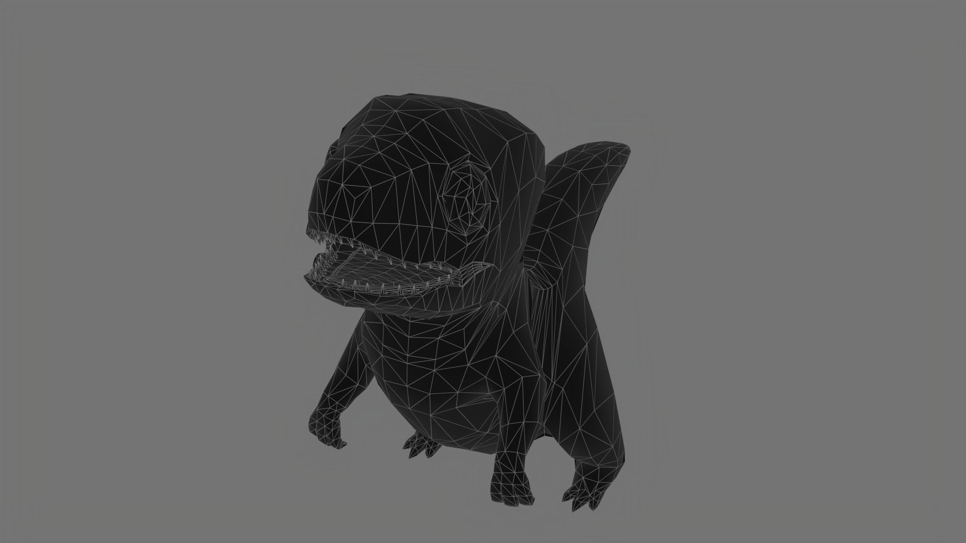 Dinosaur cute Low-poly 3D model_3