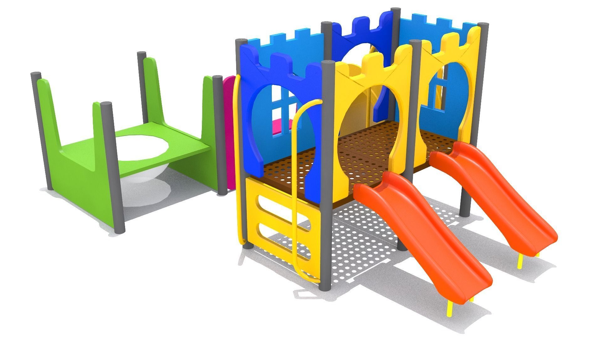 Mini Playground Low-poly 3D model_2