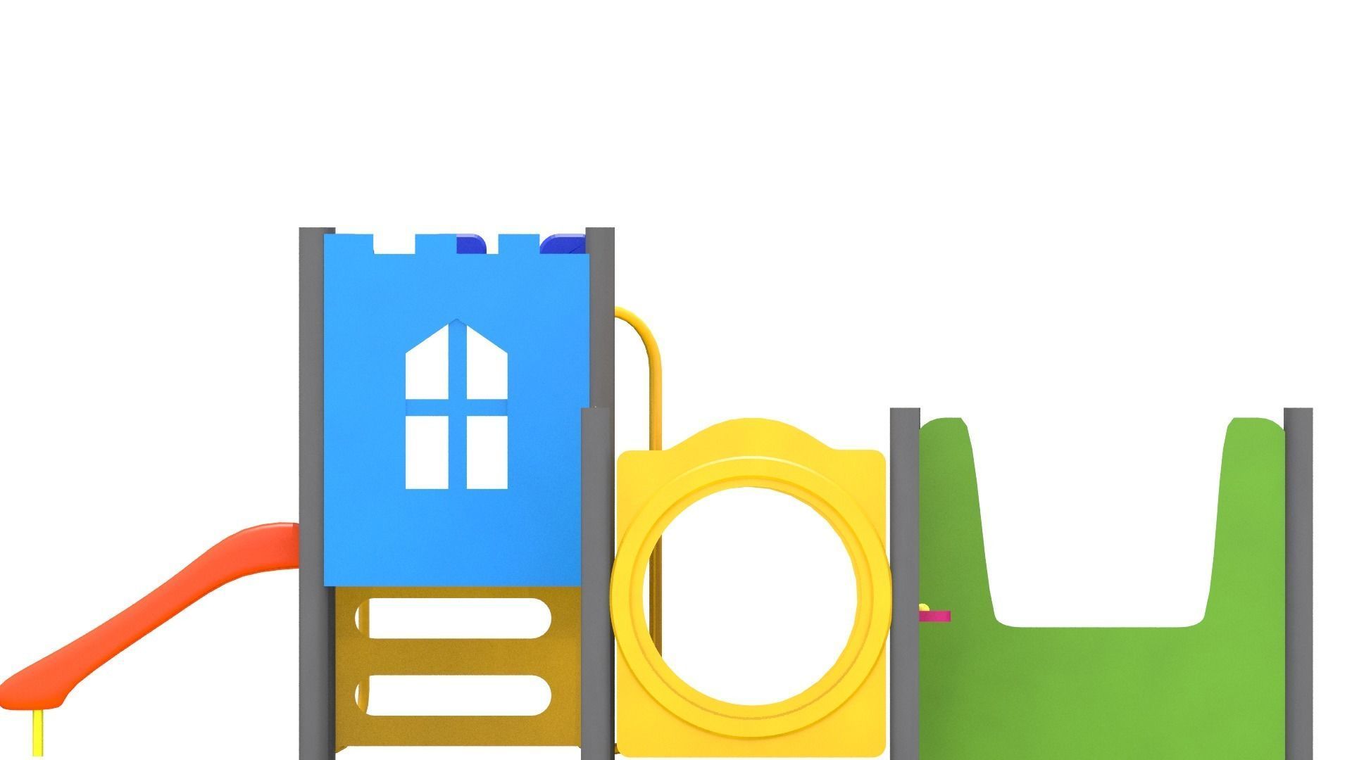 Mini Playground Low-poly 3D model_5