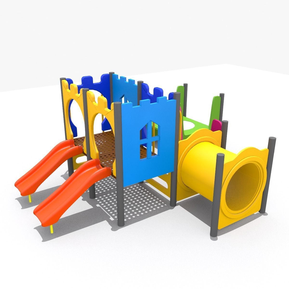 Mini Playground Low-poly 3D model_9