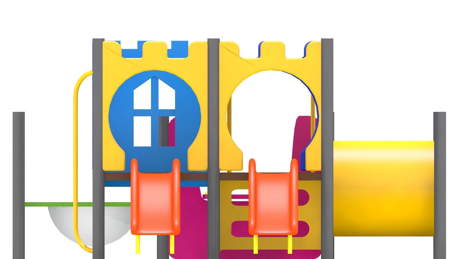 Mini Playground Low-poly 3D model_6