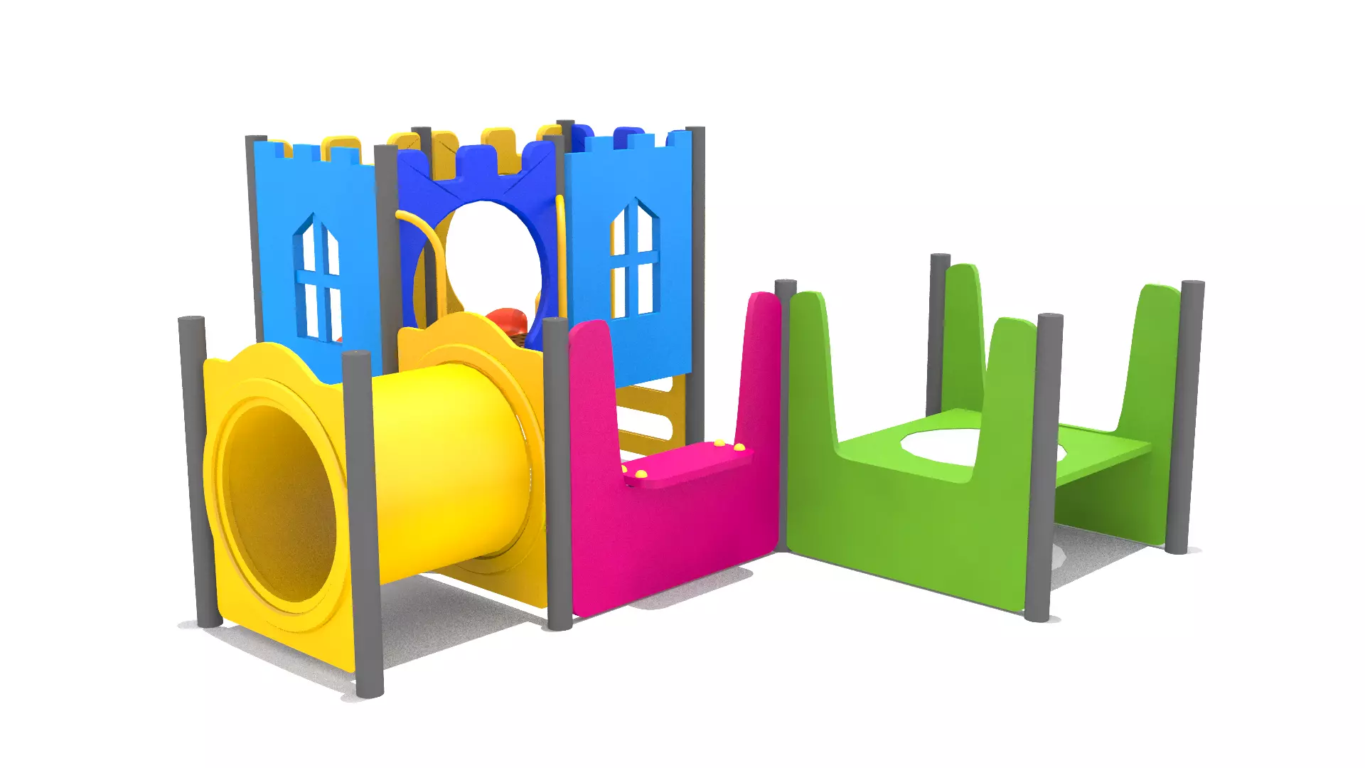 Mini Playground Low-poly 3D model_0