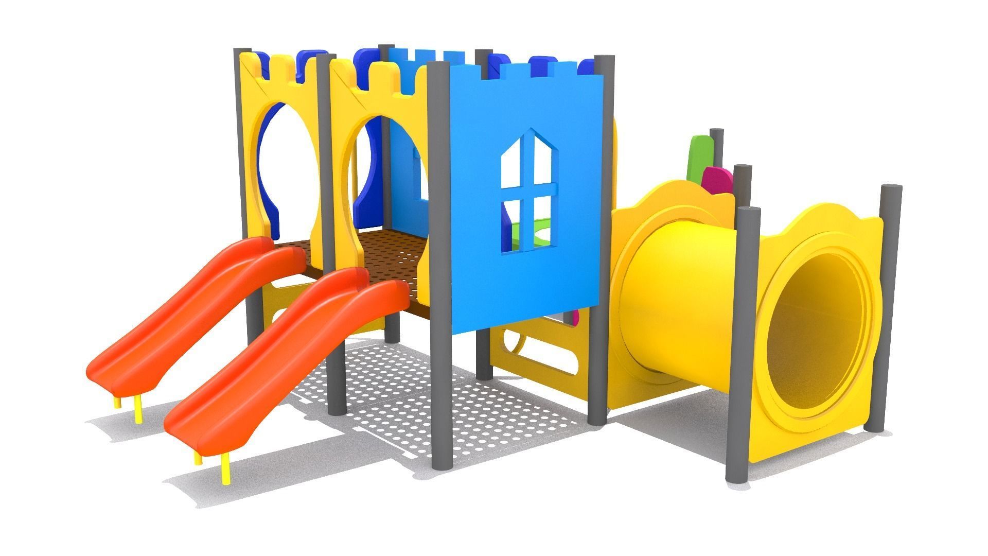 Mini Playground Low-poly 3D model_1