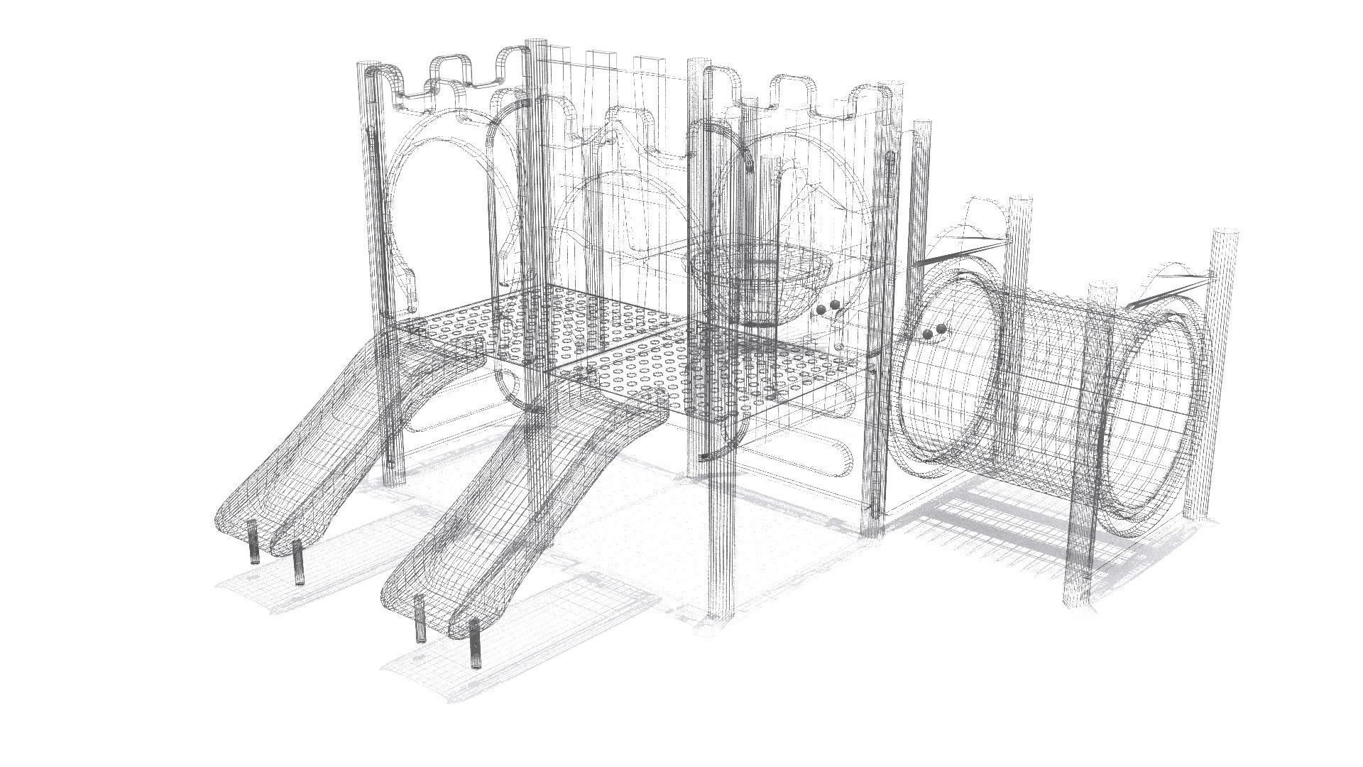 Mini Playground Low-poly 3D model_10