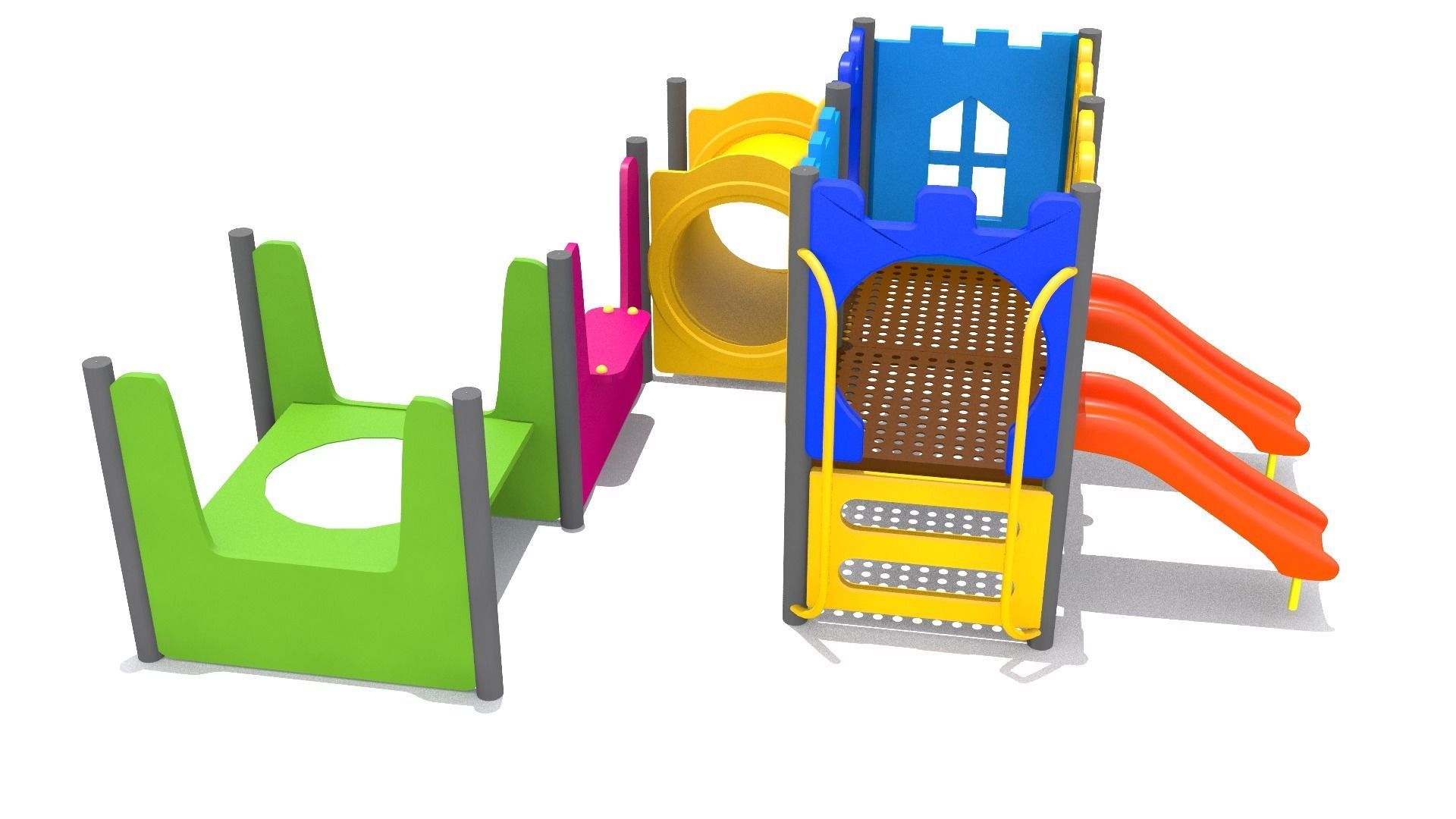 Mini Playground Low-poly 3D model_3