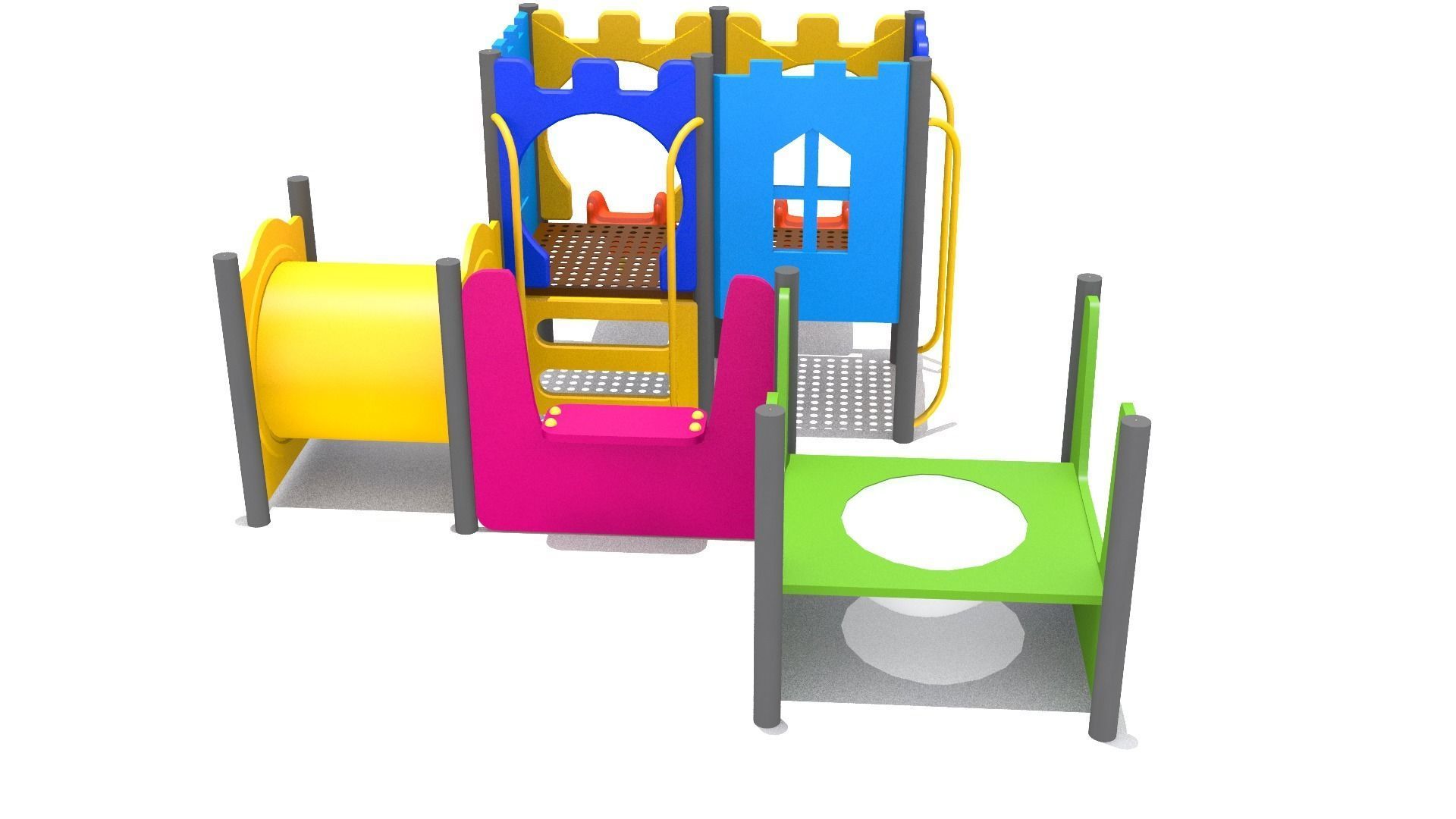 Mini Playground Low-poly 3D model_4