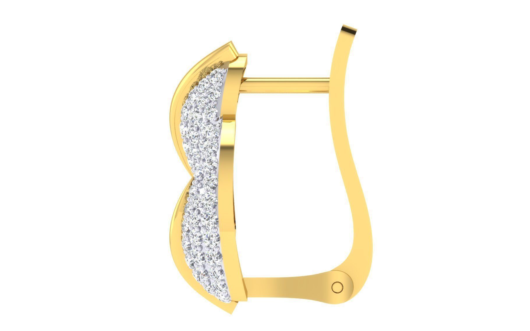 Women Earrings 3dm render detail 3D print model_5