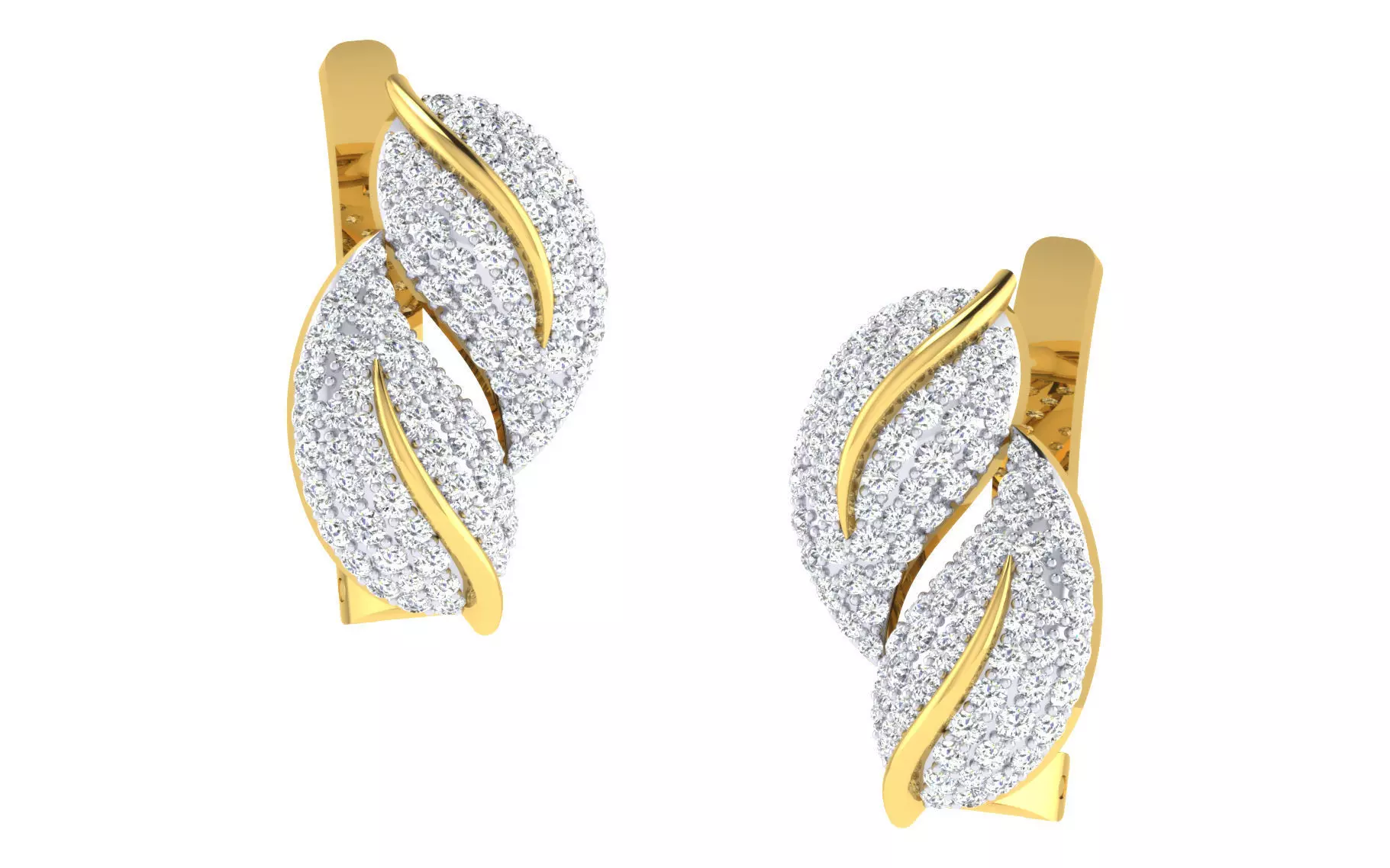 Women Earrings 3dm render detail 3D print model_0