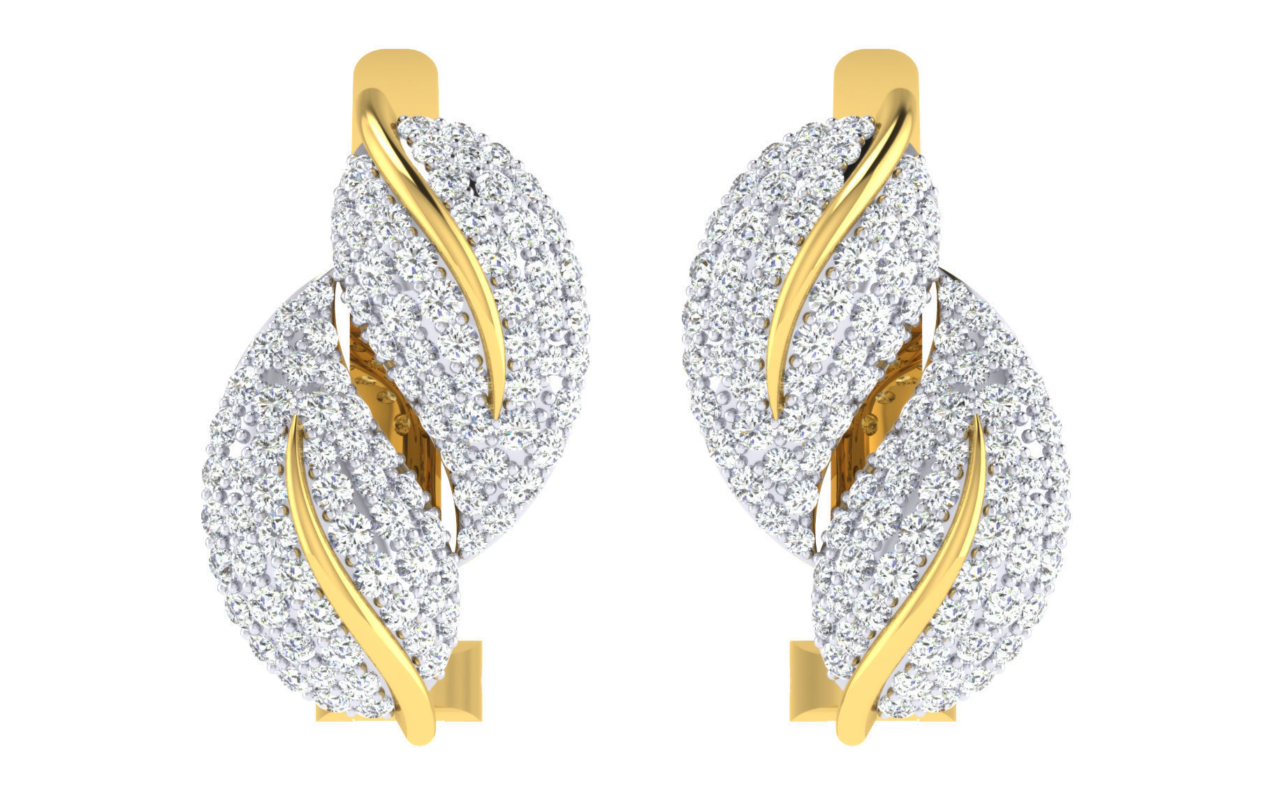 Women Earrings 3dm render detail 3D print model_2