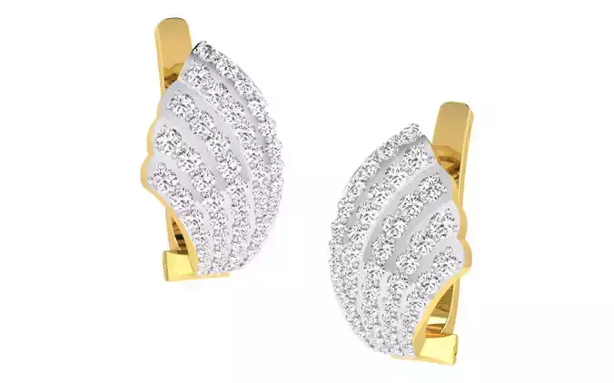 Women Earrings 3dm render detail