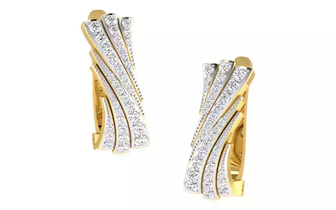 Women Earrings 3dm render detail