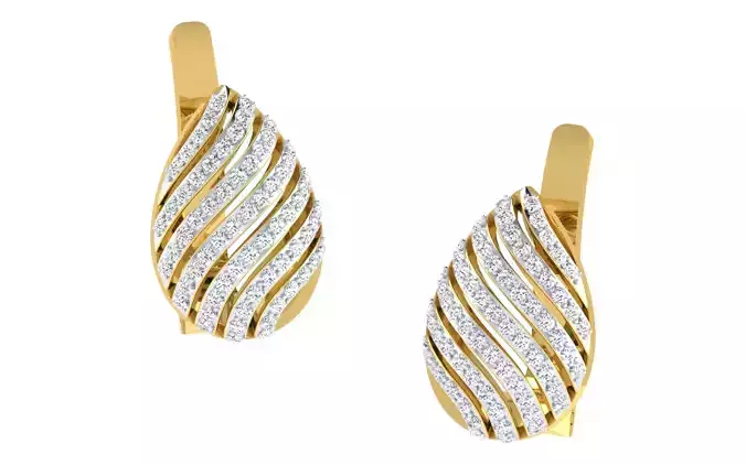 Women Earrings 3dm render detail