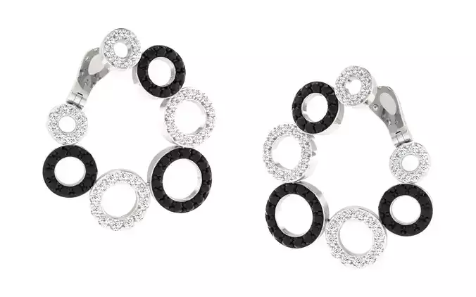 Women Earrings 3dm render detail 3D print model