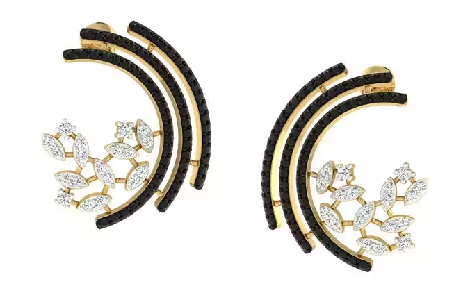 Women Earrings 3dm render detail