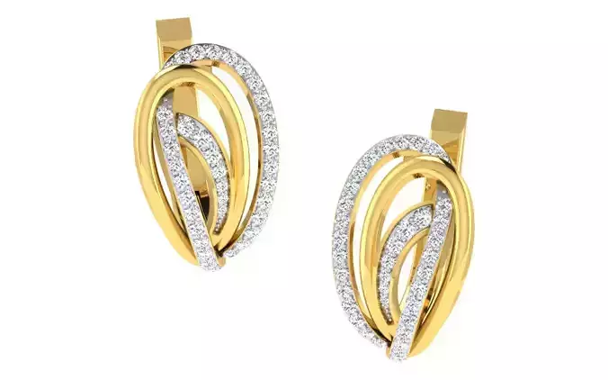 Women Earrings 3dm render detail